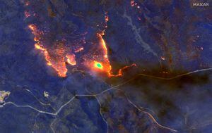 ¡Lamentable! Así se ve Australia desde el espacio por los incendios