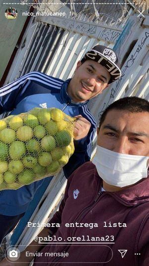 El "cesante" Nicolás Maturana vende limones en plena crisis de Colo Colo