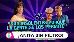 Anita Alvarado arremete contra Maldonado y Argandoña: "Se nos muere la Paty y te aseguro que la mitad del país no la va a llorar”