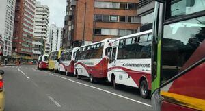 Protestas de conductores del SITP tienen con movilidad reducida a varios sectores de Bogotá