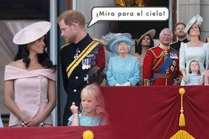 Harry regaña a Meghan en su primer acto protocolar con la Reina en pleno balcón