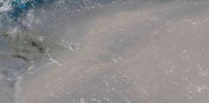 Imagen satelital: Polvo del Sahara "desaparece" a Puerto Rico y varias islas del Caribe
