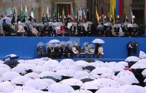 Colombia: Fuerte viento y lluvia durante la posesión de Iván Duque