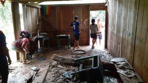 Viviendas afectadas tras desbordamiento de río y deslizamientos de tierra en Morona Santiago