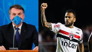 Dani Alves criticó a Jair Bolsonaro por su irresponsabilidad en el manejo del coronavirus