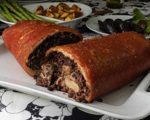 ¡Salvaje! Cuerito de lechón relleno a otro nivel