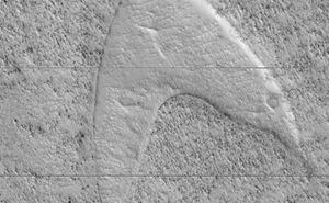 Símbolo de 'Jornada nas Estrelas' é encontrado pela NASA em Marte