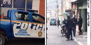 VIDEO. Hombres atentan contra agentes de la PNC y PMT en Villa Hermosa