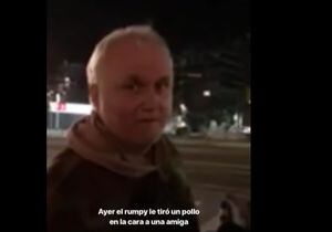 "¡Weón asqueroso!”: El video con el que acusan al "Rumpy" de escupir a una mujer