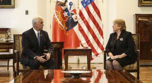 Vicepresidente Pence solicitó a Bachelet romper relaciones con Corea del Norte y aumentar presión contra Maduro