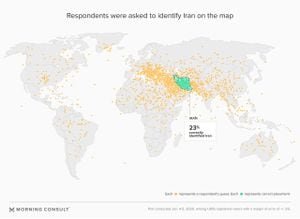 Pesquisa pede que estadunidenses localizem Irã no mapa – respostas surpreendem