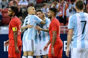 La Argentina mega ofensiva de Sampaoli se aprovechó de la débil Singapur