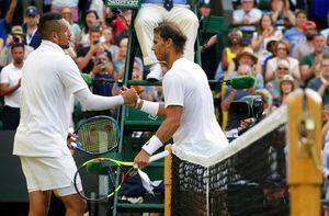 Nadal elogia el juego del "loco" Kyrgios en Wimbledon: "Tiene potencial de ganador de Grand Slam"