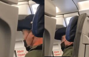 Revelan video de Paul Vásquez arriba del avión minutos antes de ser detenido