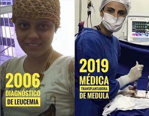 Mulher luta um ano contra a leucemia, sem desistir do sonho de ser médica, e se forma em medicina