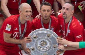 VIDEO. Tres leyendas del Bayern Munich se despiden entre lágrimas y el título