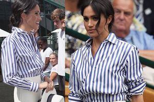 Meghan sorprende en Wimbledon con su look más sofisticado: pantalón ‘palazzo’ y camisa