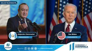 Giammattei y Joe Biden sostienen comunicación telefónica