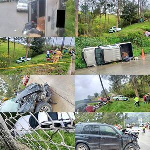 Múltiples accidentes de tránsito, en Azuay y Cañar, dejan siete heridos