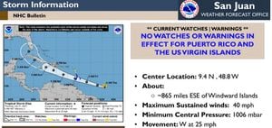 No hay vigilancias ni avisos al momento para Puerto Rico por la tormenta Elsa