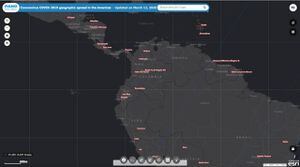 Mapa de la OMS detalla los casos de coronavirus en Ecuador