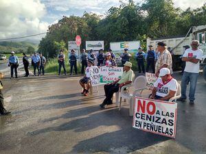 Manifestantes denuncian vínculos de Pierluisi con AES