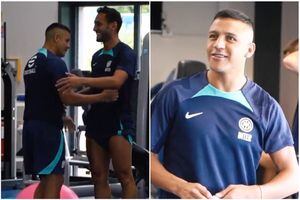 ¿Se queda? Alexis Sánchez vuelve feliz a trabajar con el plantel del Inter de Milán