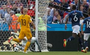 Se quedó sin nada: la FIFA le quitó el gol a Paul Pogba del partido ante Australia