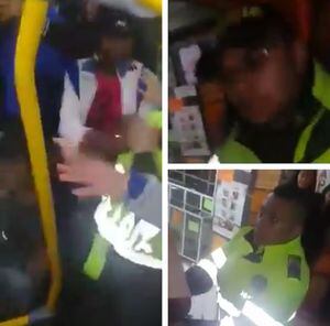 VIDEO: policía bajó del pelo a una mujer que iba en bus con su pequeña hija