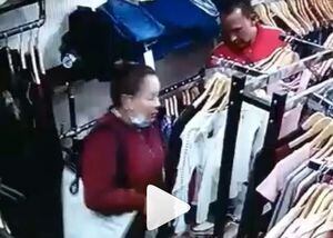 VIDEO: impactantes imagenes de robo a local de ropa