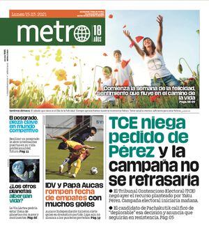 Edición digital 15 de marzo: TCE niega el pedido de Yaku Pérez