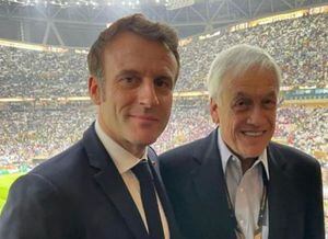 Piñera dijo presente en la final de Qatar 2022 y compartió con el presidente de Francia