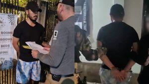 Como si nada y con gesto de afirmación: Así estaba Germán Cáceres cuando la Policía le leyó sus derechos en Palomino
