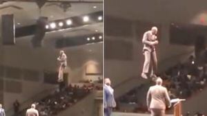 Pastor entra 'voando' em igreja e vídeo faz sucesso nas redes sociais