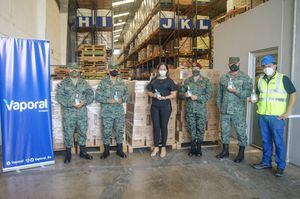 Operfel S.A. donó 66 mil frascos de gel antibacterial para el uso de los ciudadanos y servidores del Ejército Ecuatoriano