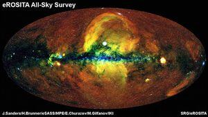 Esta es la imponente imagen del mapa del universo, retratado por el telescopio de rayos X eROSITA