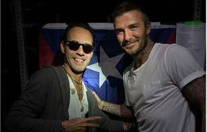 ¡El duo del año! Marc Anthony y David Beckham cantan juntos en una fiesta