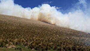 Condiciones climáticas adversas durante labores de mitigación del incendio en Reserva Ecológica Antisana