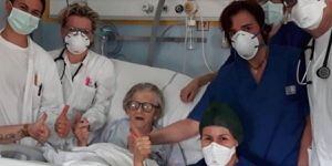Mujer de 95 años se cura de coronavirus: la imagen de la resistencia en Italia