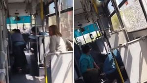 [VIDEO] Desconocidos apedrearon micro con pasajeros en cercanías de Plaza Baquedano