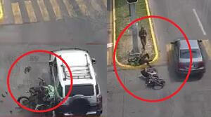 Camioneta embiste y destroza motocicleta en calles de Metepec