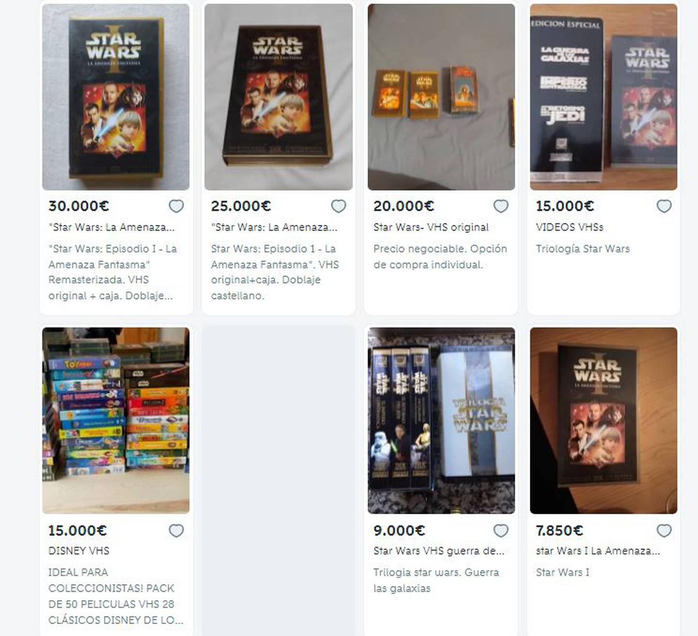 Star Wars en VHS