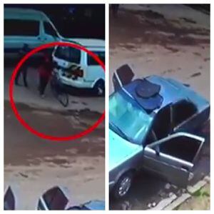 Video: atropelló a dos personas por robarse un carro en Bogotá