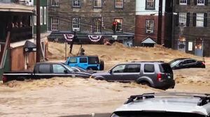 Las devastadoras imágenes de las repentinas inundaciones que dejaron "edificios arrastrados" en Maryland