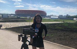 Presentadora colombiana fue acosada en vivo en el Mundial de Rusia