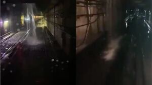 Con todo y cascadas, se vuelve a inundar las instalaciones del Metro de la Ciudad de México