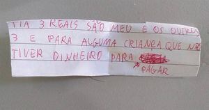 Emocionada, professora compartilha bilhete de menina que quis ajudar coleguinhas