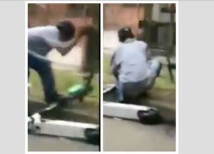 VIDEO: así dañan las patinetas eléctricas para venderlas como chatarra