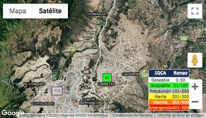 "Precaución", es el índice de calidad del aire al norte de Quito