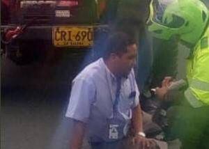 Hombre arrolló a conductor del SITP para intentar volarse de un accidente